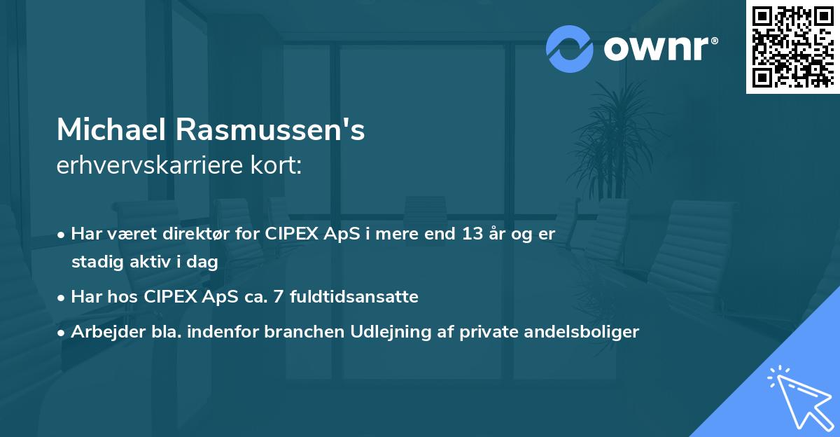 Michael Rasmussen's erhvervskarriere kort