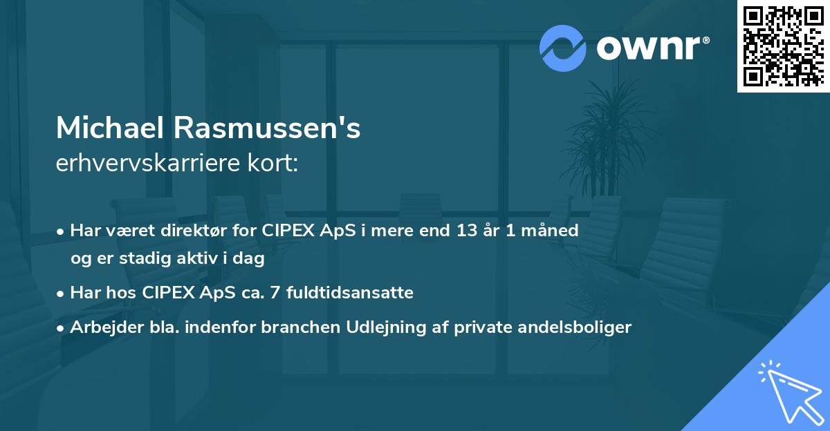 Michael Rasmussen's erhvervskarriere kort