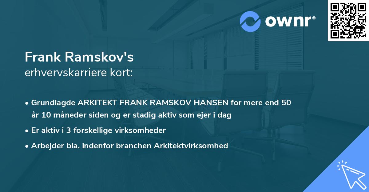 Frank Ramskov's erhvervskarriere kort