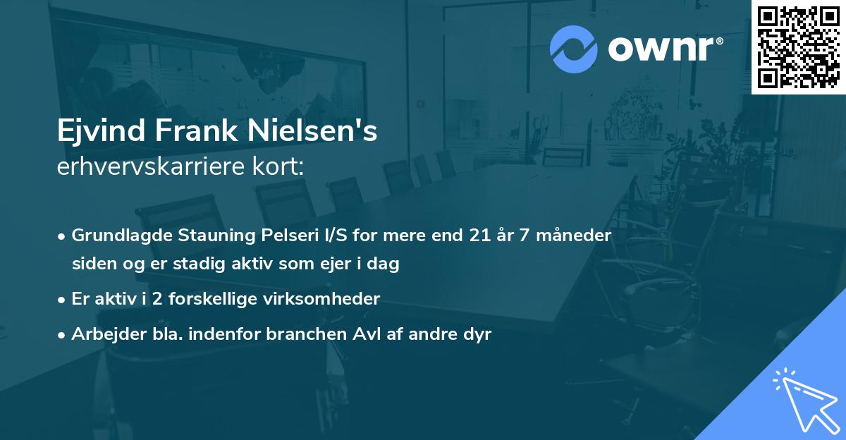 Ejvind Frank Nielsen's erhvervskarriere kort
