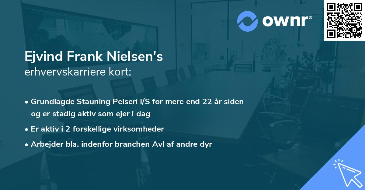 Ejvind Frank Nielsen's erhvervskarriere kort