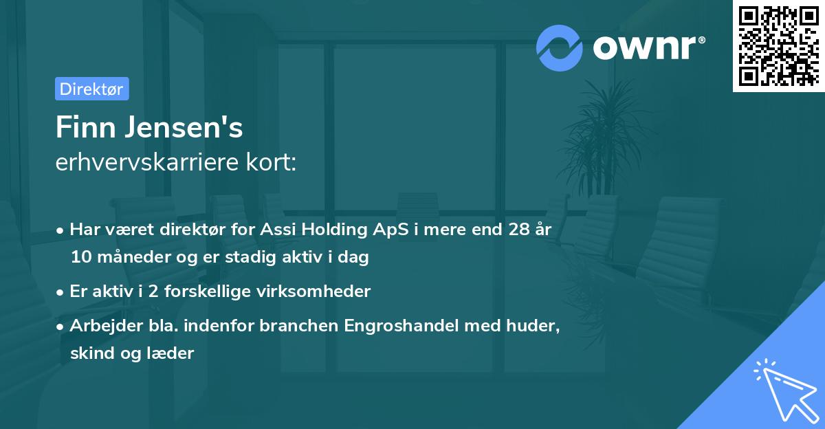 Finn Jensen's erhvervskarriere kort
