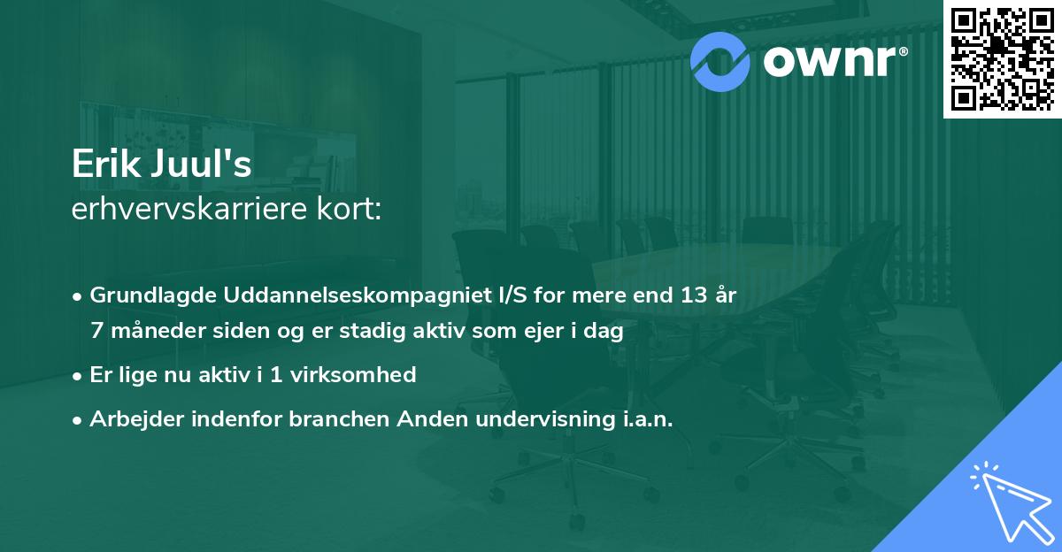 Erik Juul's erhvervskarriere kort
