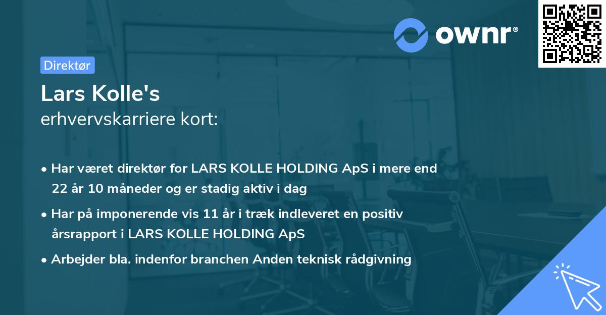 Lars Kolle's erhvervskarriere kort