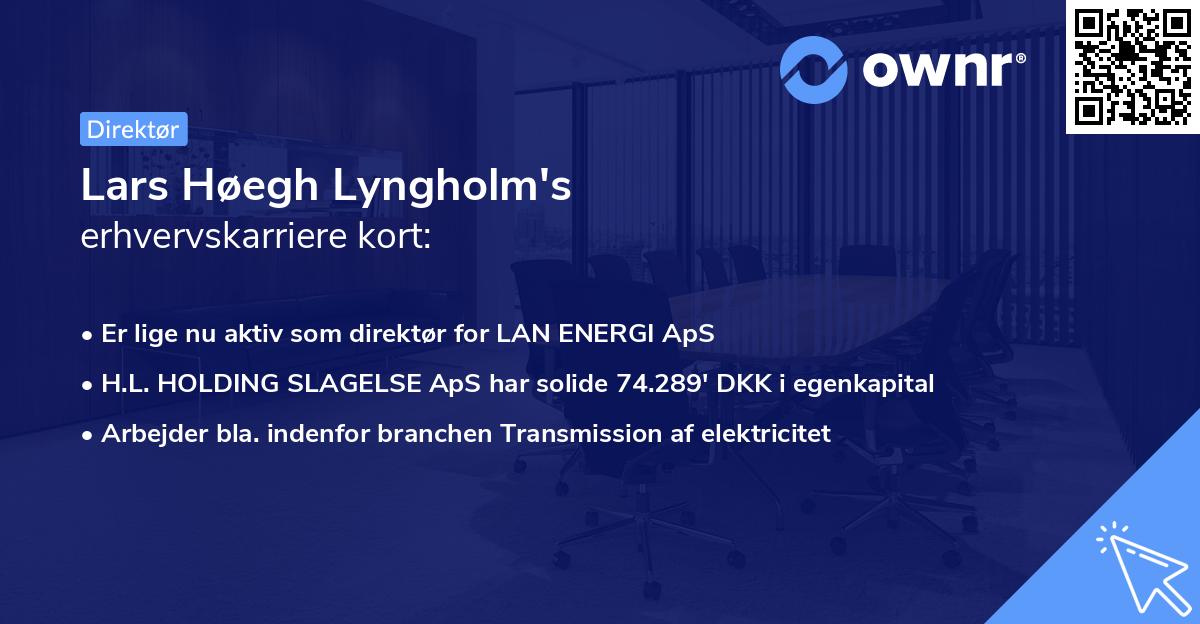 Lars Høegh Lyngholm's erhvervskarriere kort
