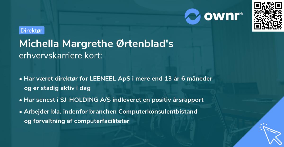 Michella Margrethe Ørtenblad's erhvervskarriere kort