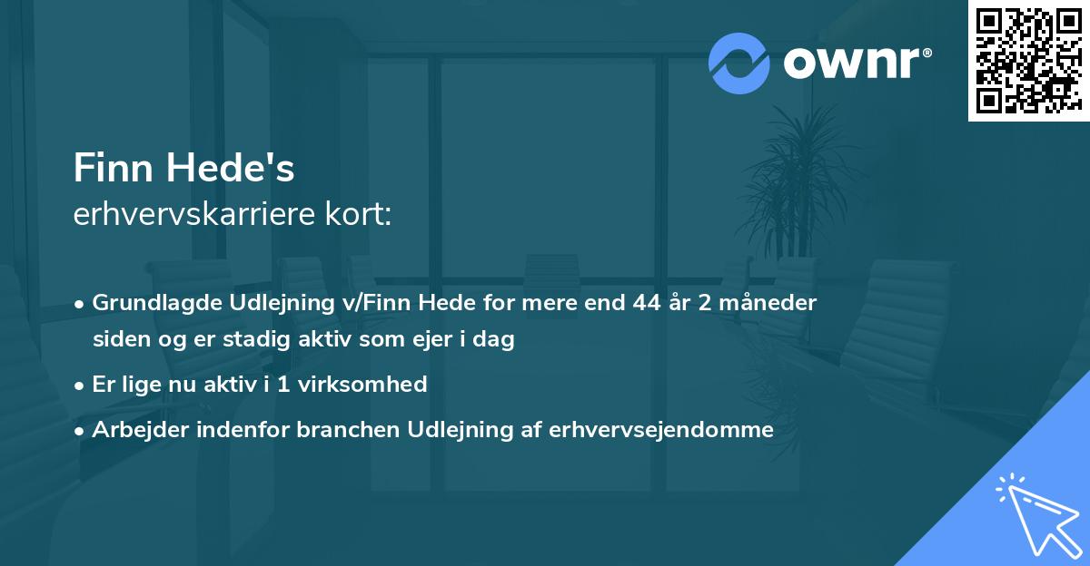 Finn Hede's erhvervskarriere kort