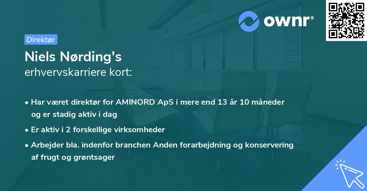 Niels Nørding's erhvervskarriere kort