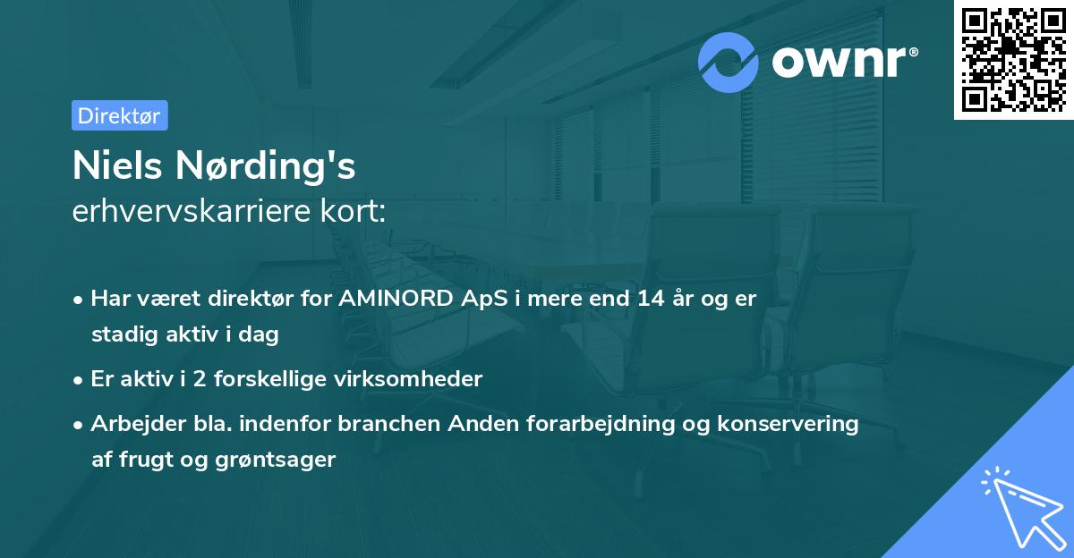 Niels Nørding's erhvervskarriere kort