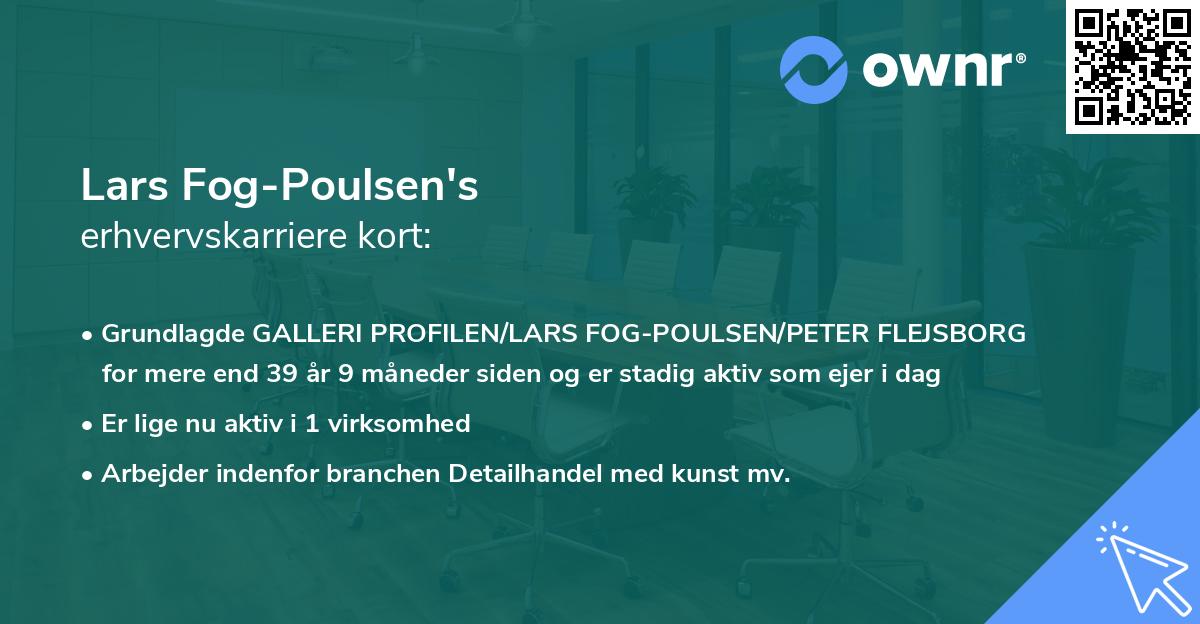 Lars Fog-Poulsen's erhvervskarriere kort