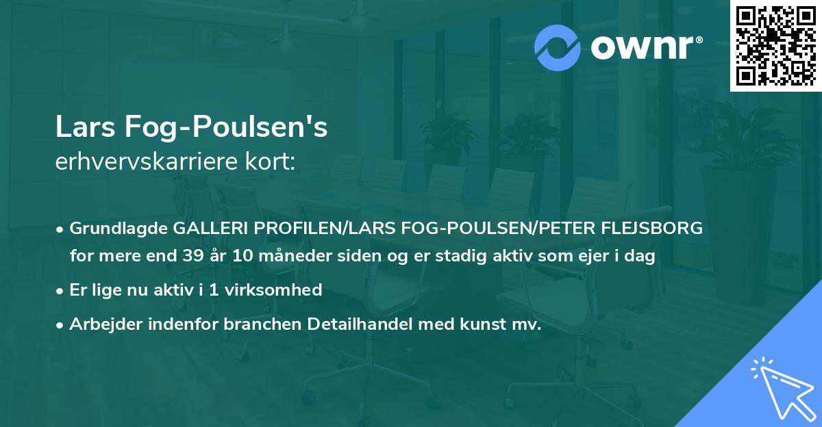 Lars Fog-Poulsen's erhvervskarriere kort
