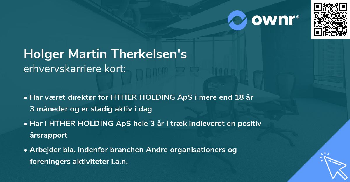 Holger Martin Therkelsen's erhvervskarriere kort
