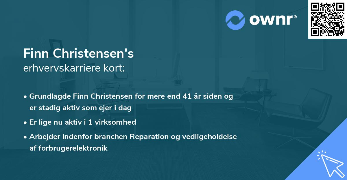 Finn Christensen's erhvervskarriere kort