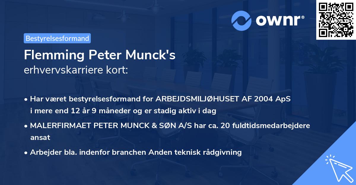 Flemming Peter Munck's erhvervskarriere kort