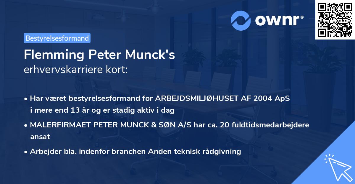 Flemming Peter Munck's erhvervskarriere kort