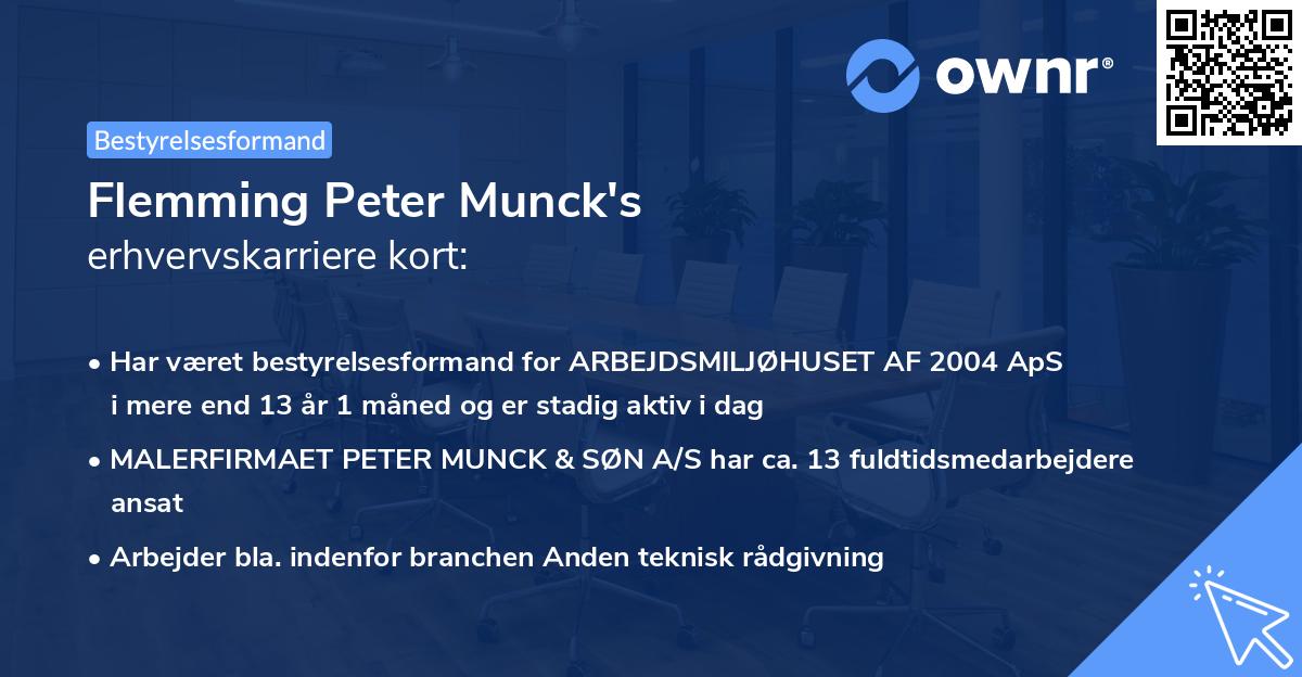 Flemming Peter Munck's erhvervskarriere kort