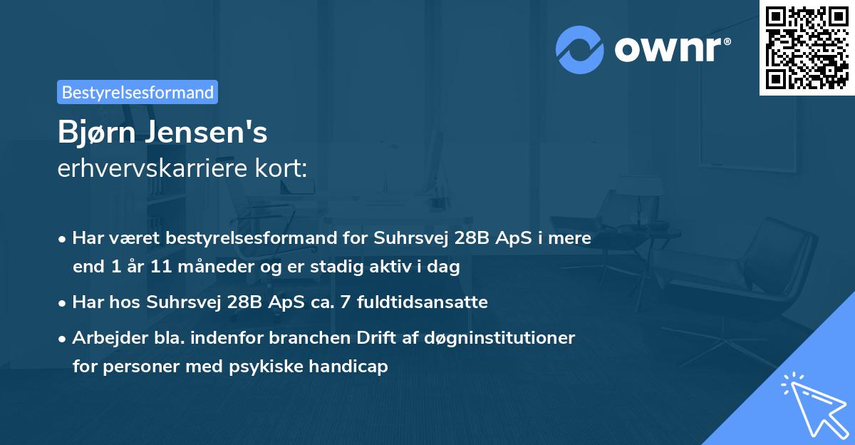 Bjørn Jensen's erhvervskarriere kort