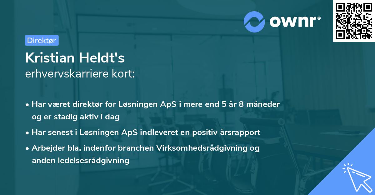 Kristian Heldt's erhvervskarriere kort