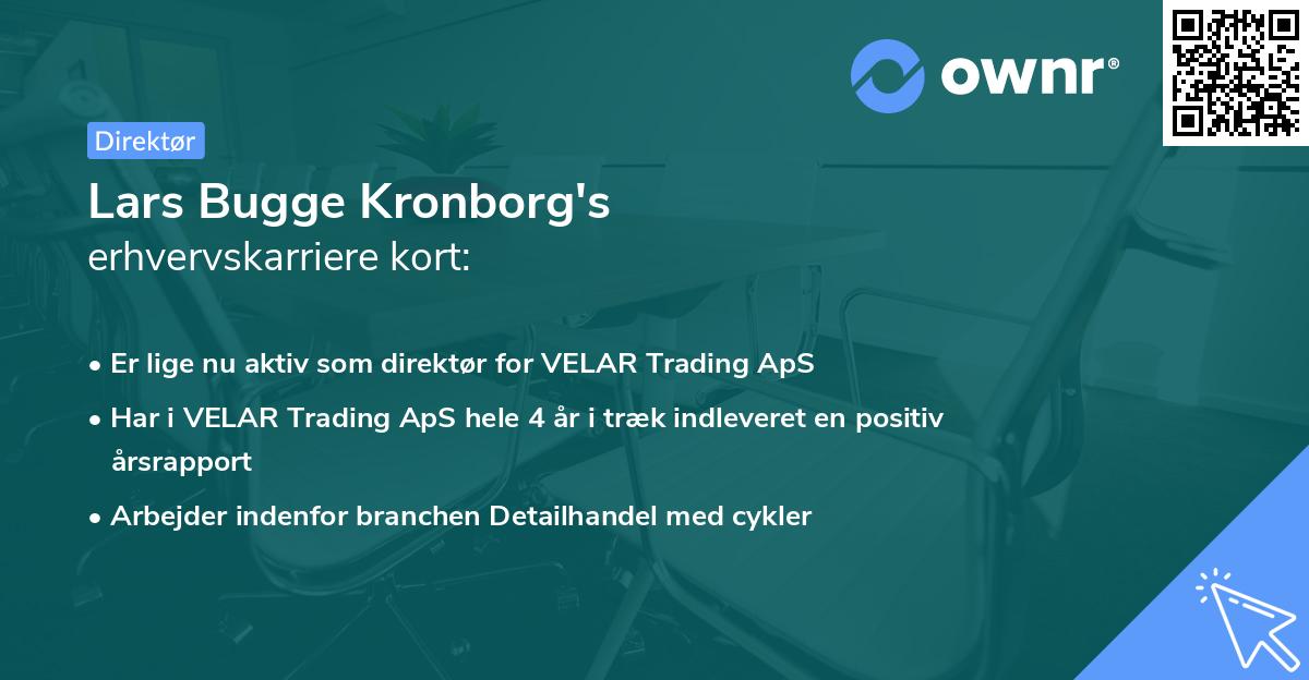 Lars Bugge Kronborg's erhvervskarriere kort