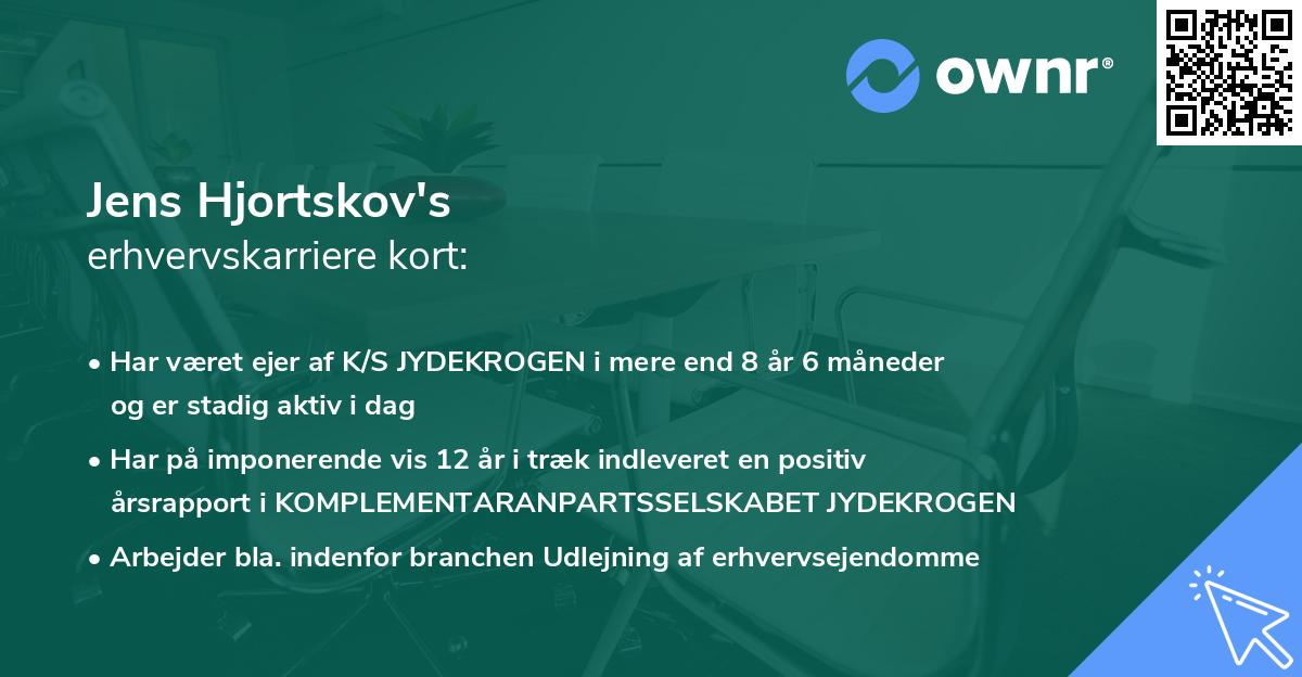 Jens Hjortskov's erhvervskarriere kort