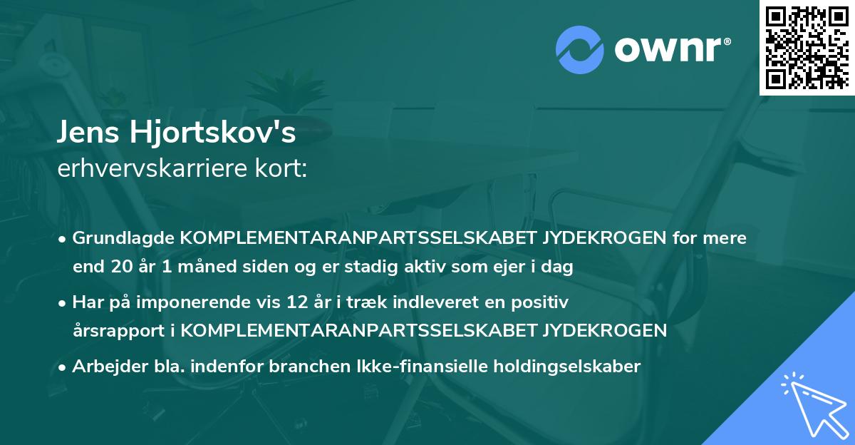 Jens Hjortskov's erhvervskarriere kort