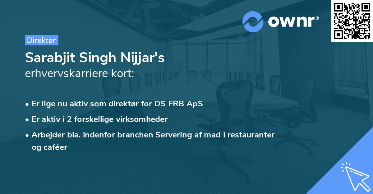 Sarabjit Singh Nijjar's erhvervskarriere kort