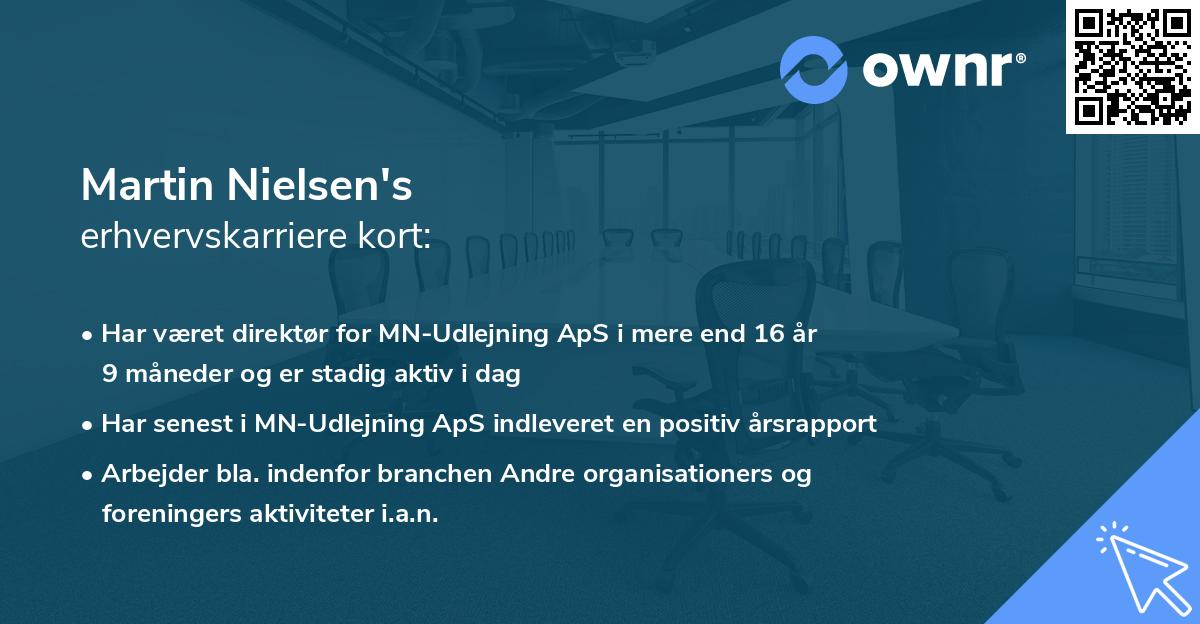 Martin Nielsen's erhvervskarriere kort