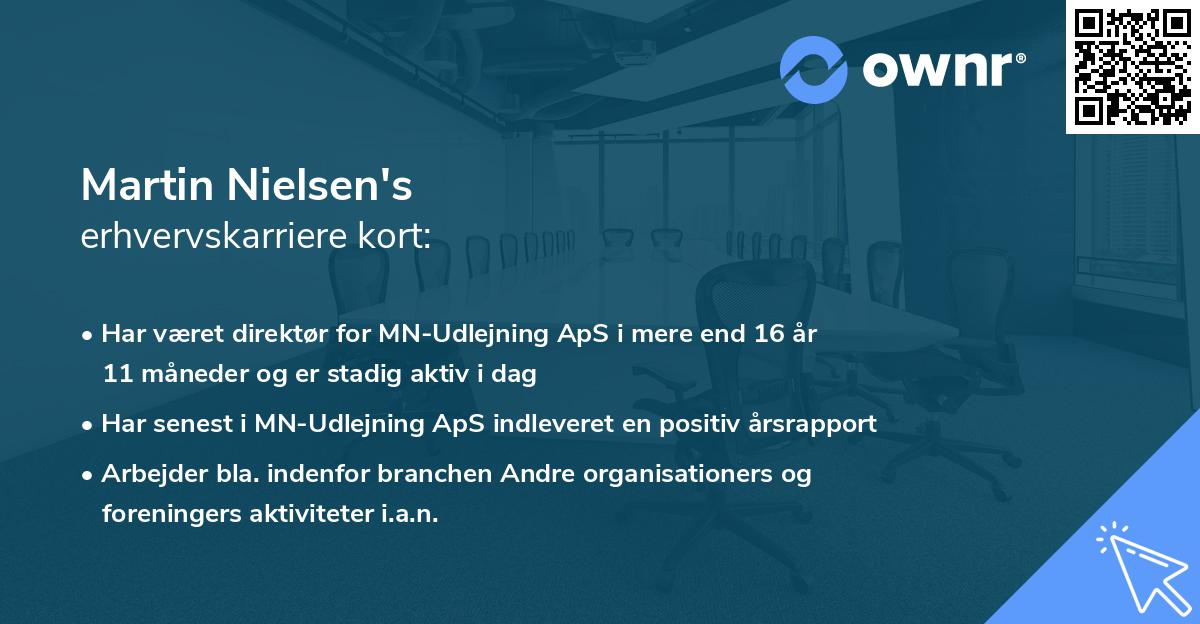 Martin Nielsen's erhvervskarriere kort