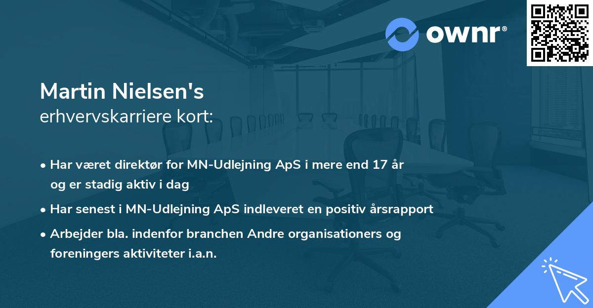 Martin Nielsen's erhvervskarriere kort