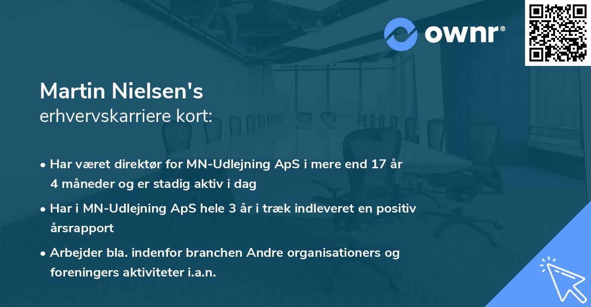 Martin Nielsen's erhvervskarriere kort