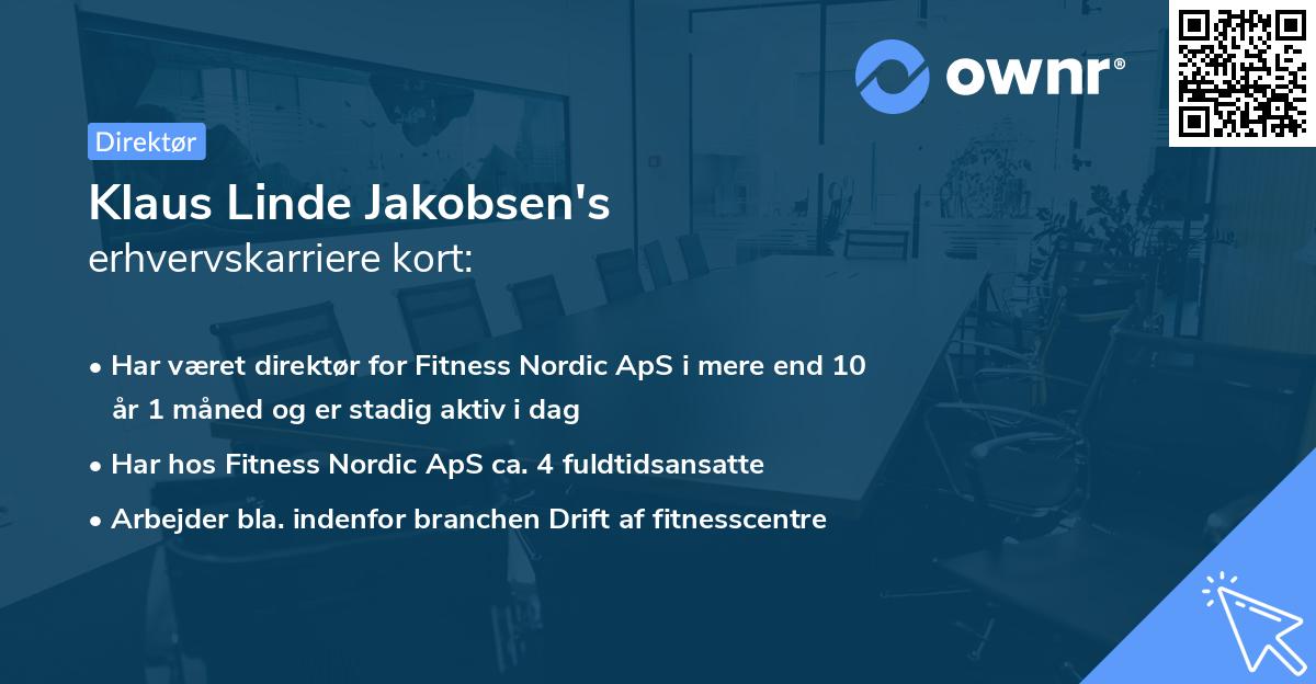 Klaus Linde Jakobsen's erhvervskarriere kort
