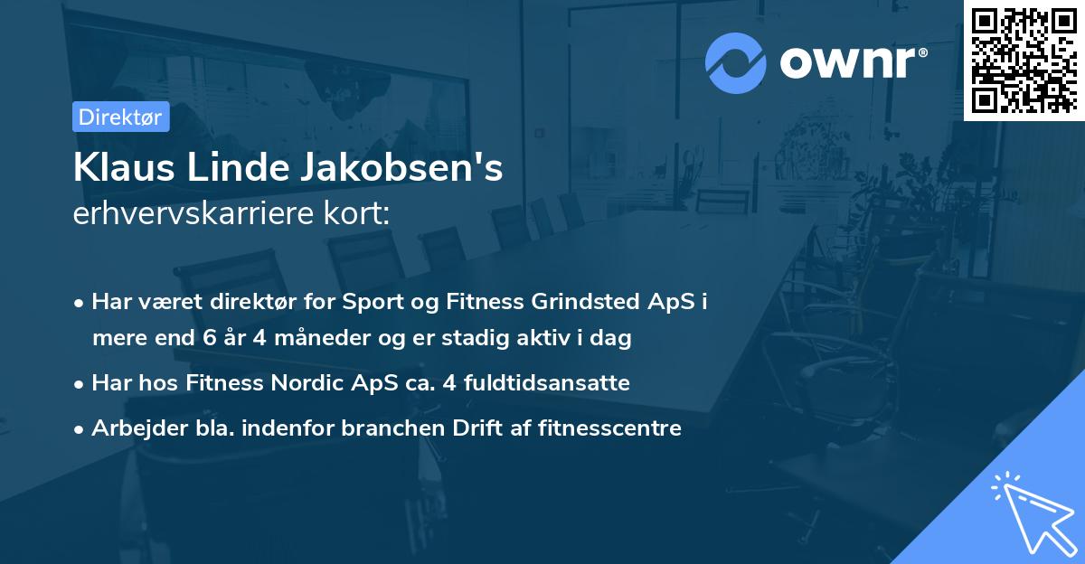 Klaus Linde Jakobsen's erhvervskarriere kort