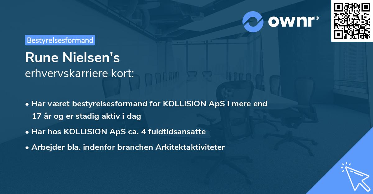 Rune Nielsen's erhvervskarriere kort