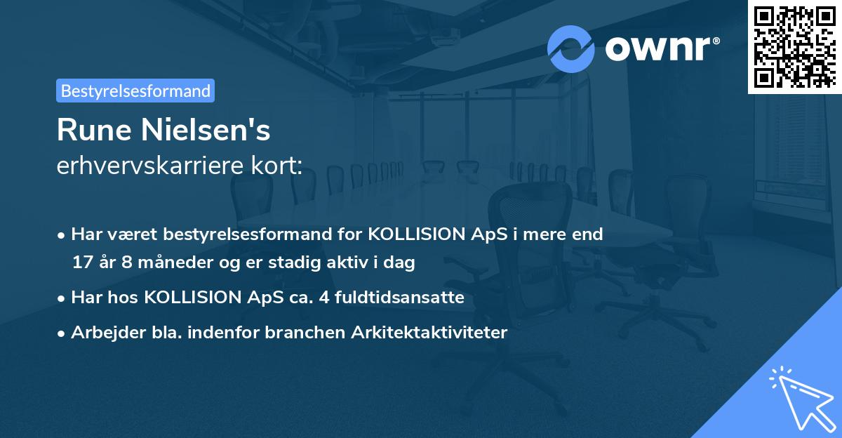 Rune Nielsen's erhvervskarriere kort