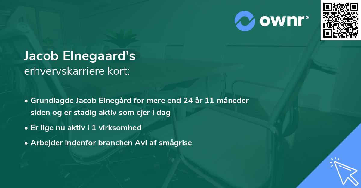 Jacob Elnegaard's erhvervskarriere kort