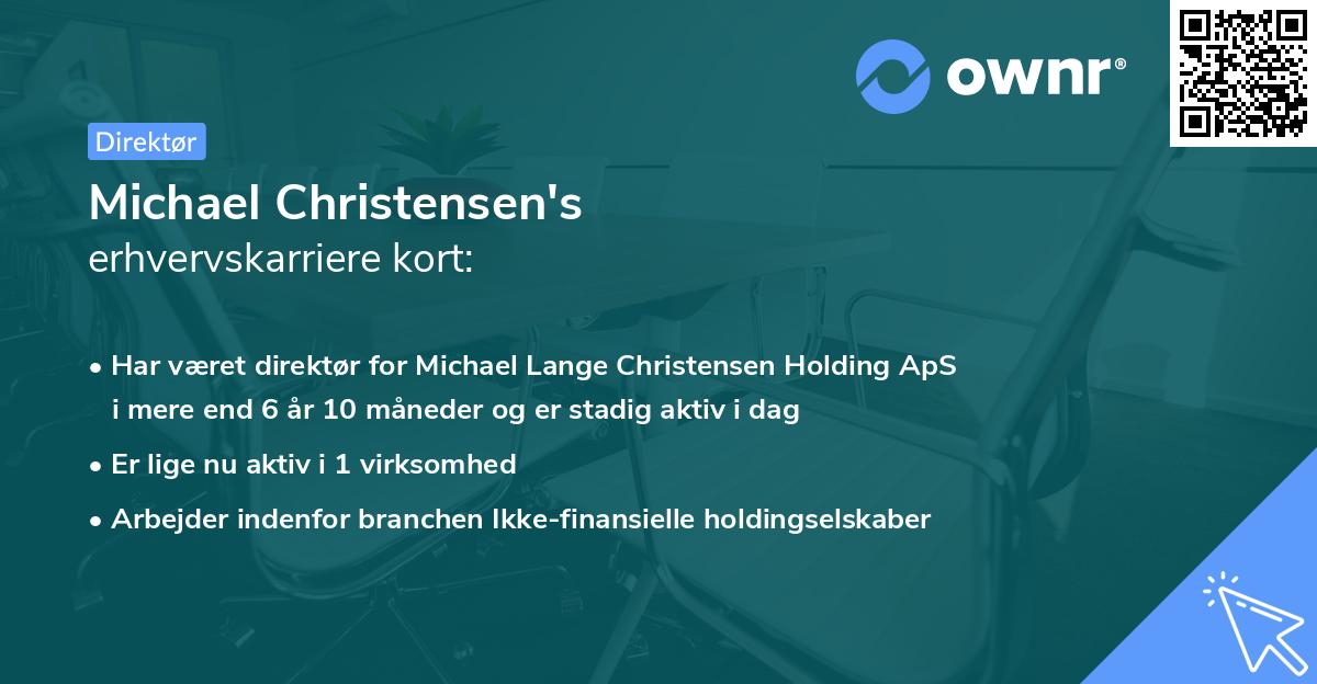 Michael Christensen's erhvervskarriere kort