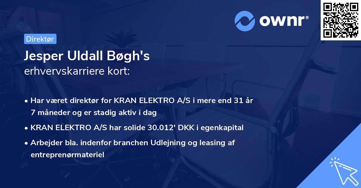Jesper Uldall Bøgh's erhvervskarriere kort
