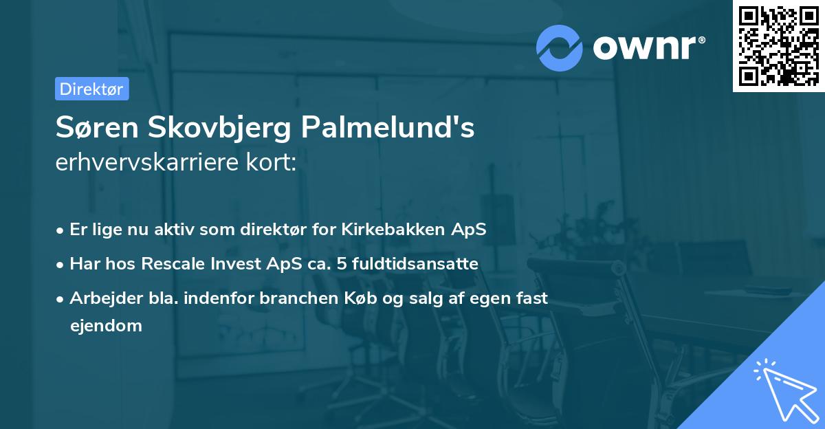 Søren Skovbjerg Palmelund's erhvervskarriere kort