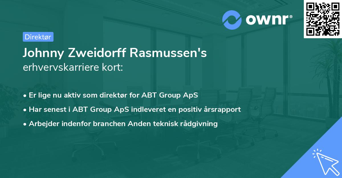 Johnny Zweidorff Rasmussen's erhvervskarriere kort