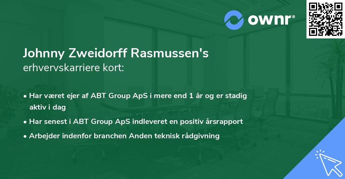 Johnny Zweidorff Rasmussen's erhvervskarriere kort