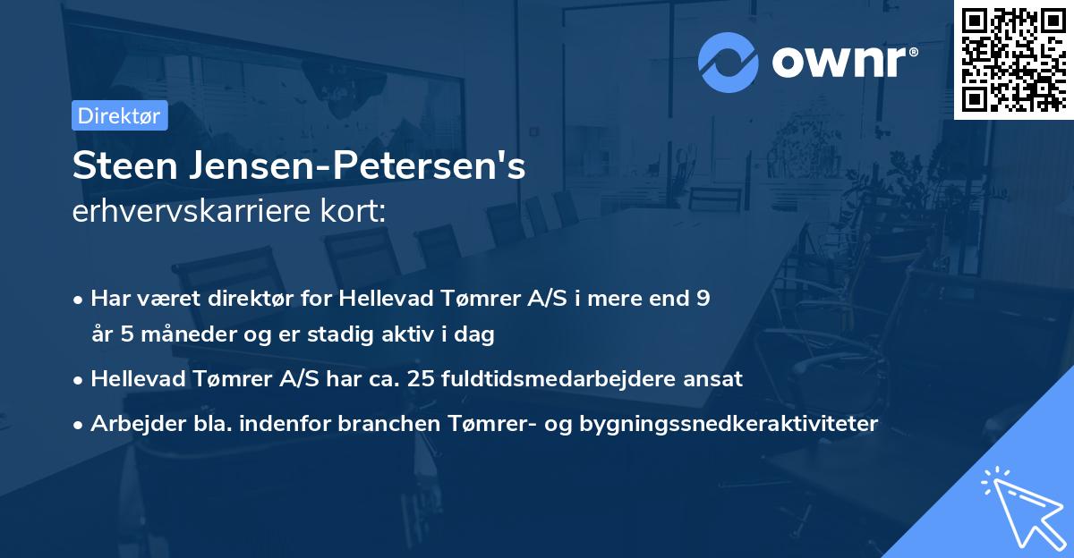Steen Jensen-Petersen's erhvervskarriere kort