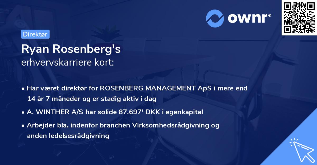 Ryan Rosenberg's erhvervskarriere kort