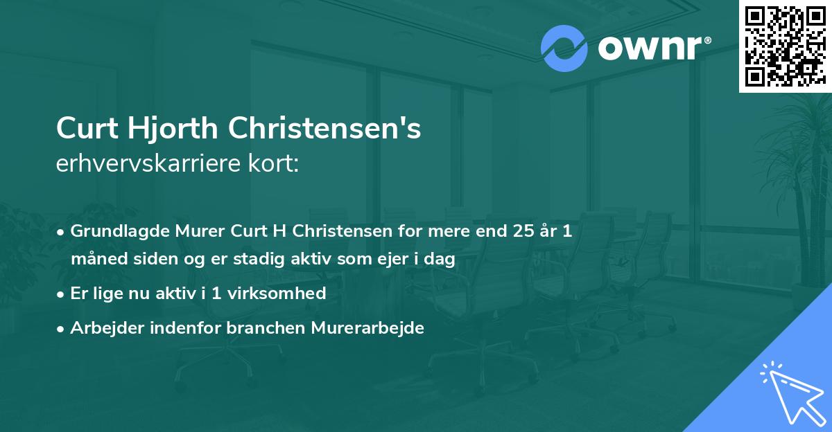 Curt Hjorth Christensen's erhvervskarriere kort