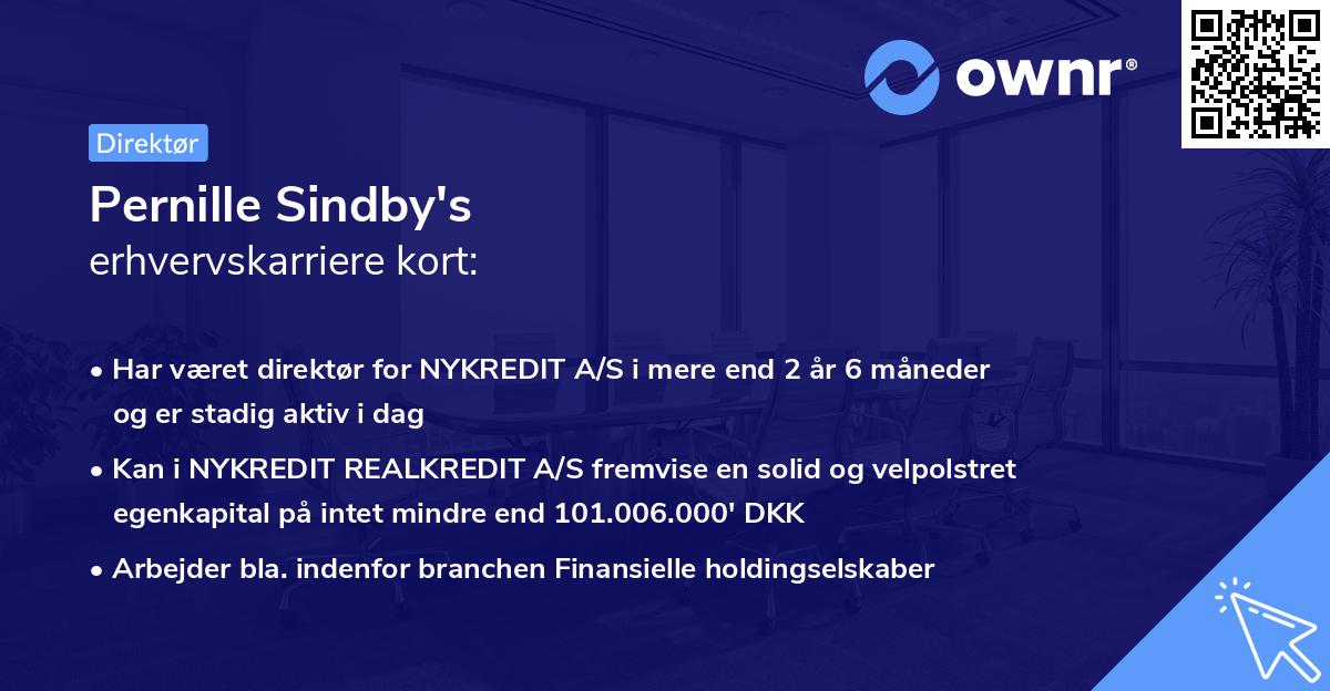 Pernille Sindby's erhvervskarriere kort