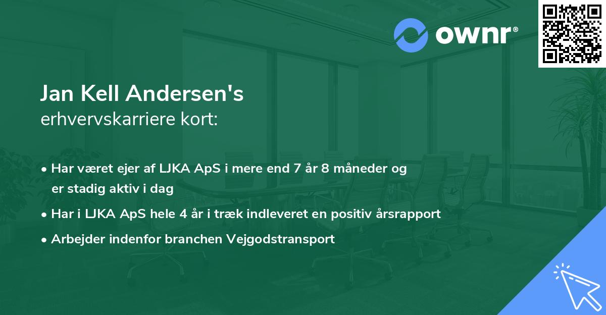 Jan Kell Andersen's erhvervskarriere kort
