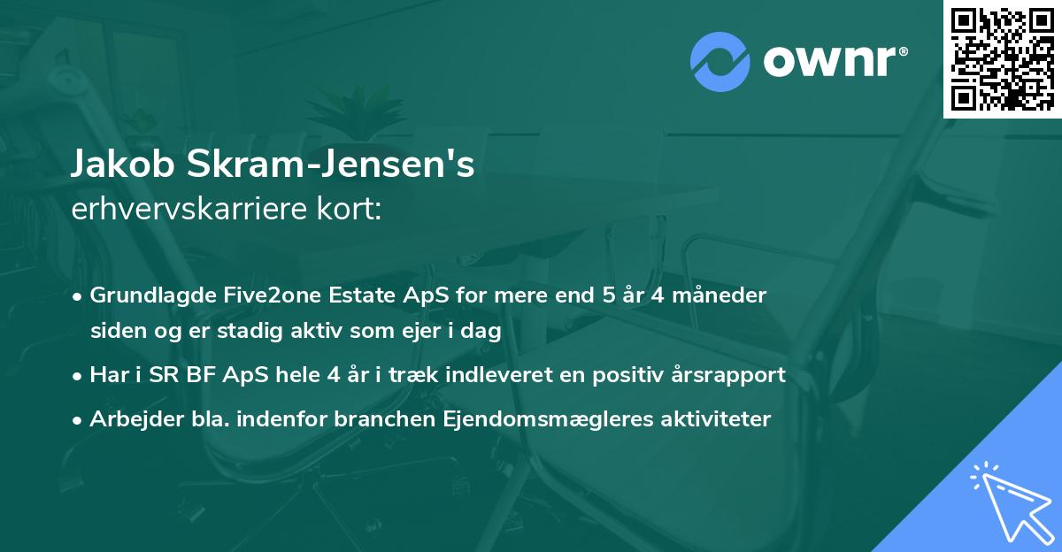 Jakob Skram-Jensen's erhvervskarriere kort