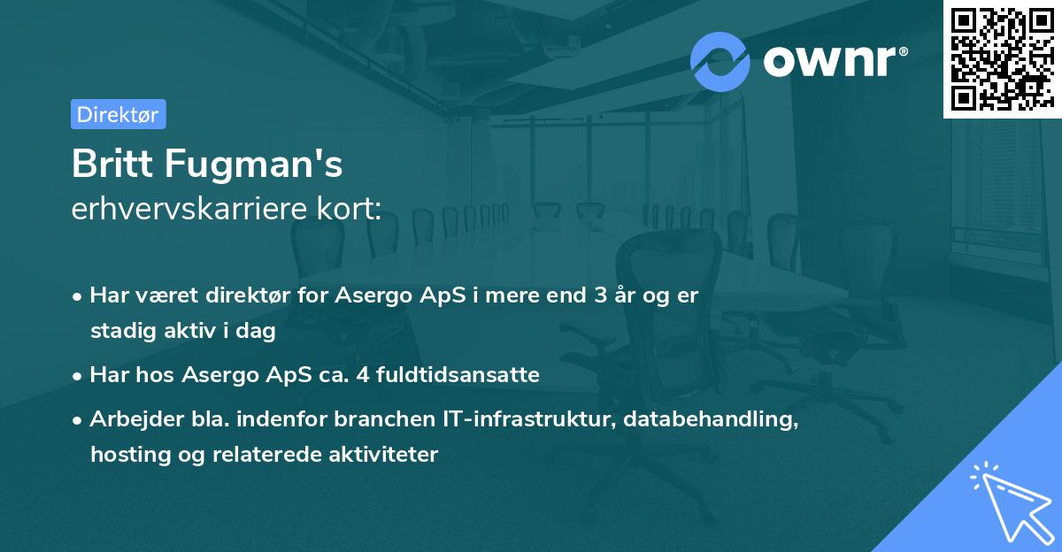 Britt Fugman's erhvervskarriere kort