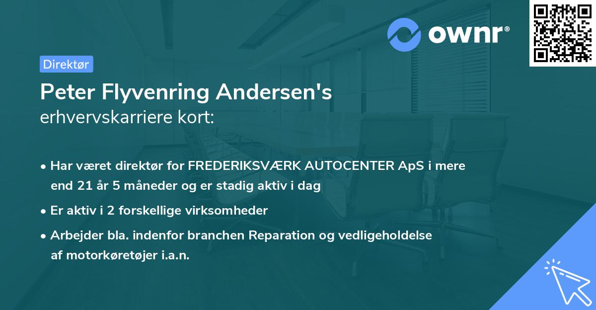 Peter Flyvenring Andersen's erhvervskarriere kort