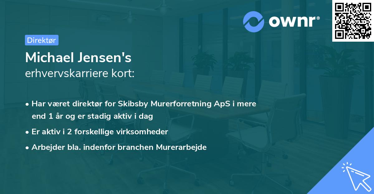 Michael Jensen's erhvervskarriere kort