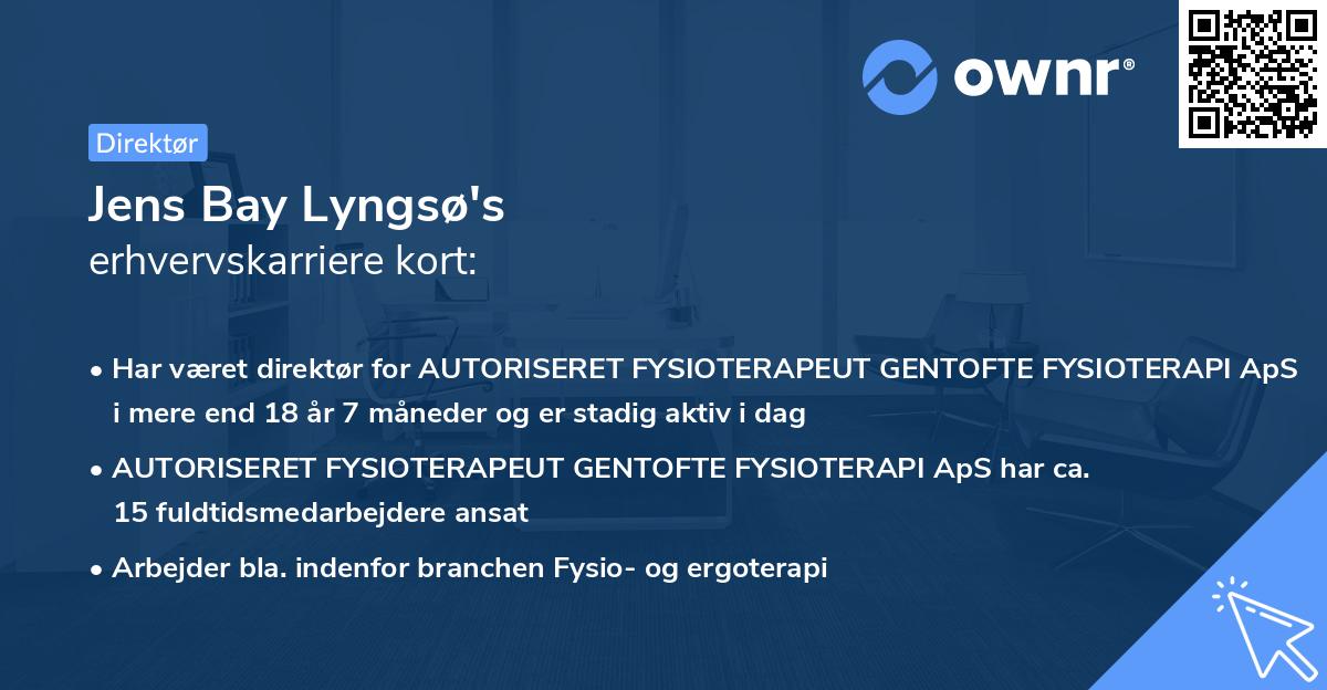 Jens Bay Lyngsø's erhvervskarriere kort